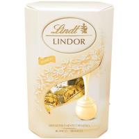 Bombones de chocolate blanco LINDT CORNET LINDOR, caja 200 g Bombones de chocolate blanco LINDT CORNET LINDOR, caja 200 g