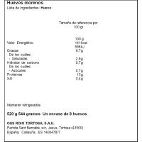 Huevo fresco L suelo cesta ROIG, cartón 8 uds