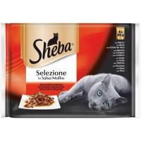 Selecciòn de carn en salsa SHEBA, pack 4x85 g
