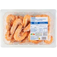 Langostino cocido calibre 40/50 EROSKI, bandeja 450 g