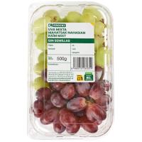 Uva mixta sin semilla EROSKI, cubeta 500 g Uva mixta sin semilla EROSKI, cubeta 500 g