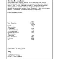 Galleta Digestive sin gluten bio SANTIVERI, caja 360 g