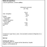Salsa picant ESPINALER, flascó 92 ml