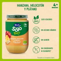 Tarrito ecológico de manzana-melocotón-plátano HERO, tarro 190 g
