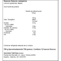 Huevo fresco L campero ROIG VALL MESTRAL, cartón 12 uds