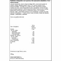 Galleta digestive de quinoa-chocolate SANTIVERI, paquete 175 g