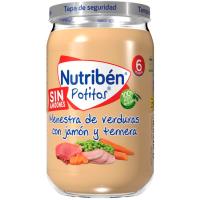 Potito de jamón-ternera-verduras NUTRIBEN, tarro 235 g Potito de jamón-ternera-verduras NUTRIBEN, tarro 235 g