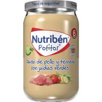 Potet de pollastre-vedella-fesols tendres NUTRIBEN, pot 235 g