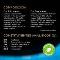 Alimento de pollo-arroz para perro senior CESAR, pack 4x100 g