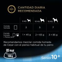 Alimento de pollo-arroz para perro senior CESAR, pack 4x100 g