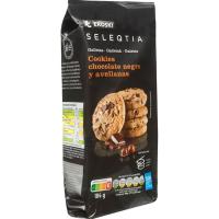 Galleta Cookie de avellanas EROSKI SELEQTIA, paquete 184 g