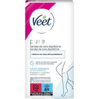 Bandes de cera corporals VEET pure, caixa 20 u
