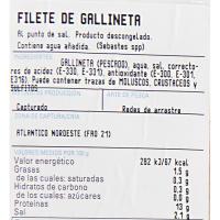 Filete de gallineta punto sal c/ piel EROSKI, bandeja aprox. 350 g