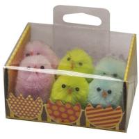 Pollets de Pasqua Colors assortits RUBÍES, 6 unitats