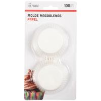 Molde de papel para magdalenas MARKET SUPREM, blister 100 uds Molde de papel para magdalenas MARKET SUPREM, blister 100 uds