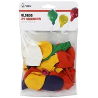 Globos de colores, 100% latex, biodegradables MARKET SUPREM, bolsa 24 uds Globos de colores, 100% latex, biodegradables MARKET SUPREM, bolsa 24 uds