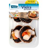 Vieira 1/2 concha ALIGATOR, bandeja 165 g