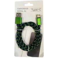 Cable carregador d'1 metre per a movil tipus C, colors Quin t'arribarà?, 1 u