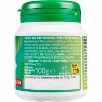 Xiclet menta verda sense sucre EROSKI, pot 100 g