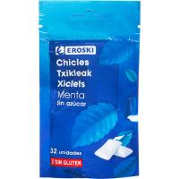 Xiclet de menta sense sucre EROSKI, bossa 45 g