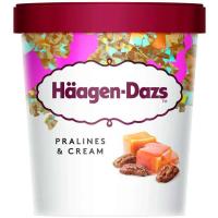 Helado Pralines&Cream HAAGEN DAZS, tarrina 400 g