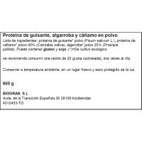 Proteína deportistas bio EL GRANERO, bote 600 g