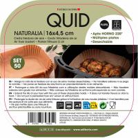 Cesta cuadrada papel desechable, apta Air Fryer, 16x4.5 cm, Naturalia QUID, 50 uds