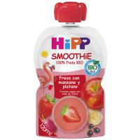Smoothies de fresa, plátano y manzana bio HIPP, bolsita 120 ml Smoothies de fresa, plátano y manzana bio HIPP, bolsita 120 ml