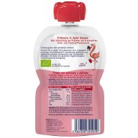 Smoothies de fresa, plátano y manzana bio HIPP, bolsita 120 ml