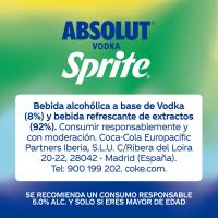 Vodka Absolut con sprite SPRITE, lata 25 cl