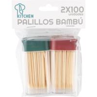 Palillos de bambú botes colores surtidos ¿Cuál te llegará? KITCHEN, pack 2x100 uds Palillos de bambú botes colores surtidos ¿Cuál te llegará? KITCHEN, pack 2x100 uds