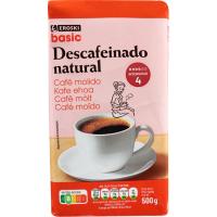 Café molido descafeinado E.BASIC, paquete 500 g