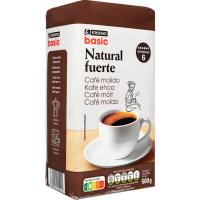 Cafè molt natural forta EROSKI BASIC, paquet 500 g