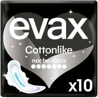 Comprimida amb ales nit extra EVAX COTTONLINE, paquet 10 u Comprimida amb ales nit extra EVAX COTTONLINE, paquet 10 u