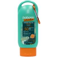 Crema solar facial SPF50 rosa mosqueta BABARIA, bote 50 ml
