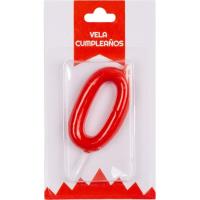 Vela roja de Aniversario Nº 0, 1 ud