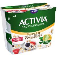 Bifidus de avena y frutos rojos ACTIVIA, pack 4x115 g