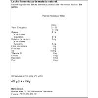 Yogur skyr natural DANONE, pack 4x100 g