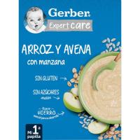 Papilla de arroz, avena y manzana GERBER, caja 250 g