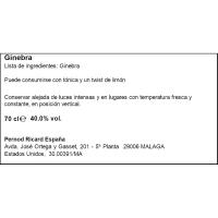 Ginebra SEAGRAMS, ampolla 70 cl + 2 miniatures