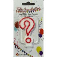 Vela interrogante con filo rojo, pack 1 ud