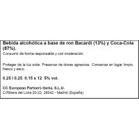 Ron BACARDI&COCA-COLA, llauna 25 cl