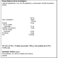 Cava Brut Nature LACRIMA BACCUS HERETAT, botella 75 cl