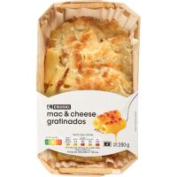 Macarrones con queso gratinados EROSKI, bandeja 280 g