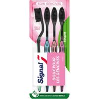 Cepillo dental suave black SIGNAL, pack 4 uds
