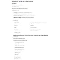 Sazonador de fajitas JUST SPICES, lata 65 g