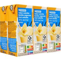 Batido sabor vainilla EROSKI, pack 6x200 ml