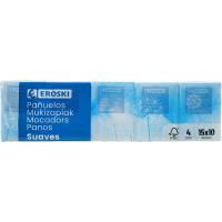 Mocadors de paper pocket suau 4 capes EROSKI, pack 15 u Mocadors de paper pocket suau 4 capes EROSKI, pack 15 u