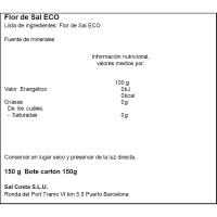Flor de sal cabo de gata eco SAL COSTA, bote 150 g