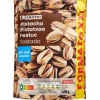 Pistachos tostados sin sal EROSKI, bolsa 400 g